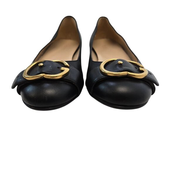 Gucci Leather Buckle Accent Ballerina Flats Size IT 38.5/US 8.5 - Picture 6 of 12